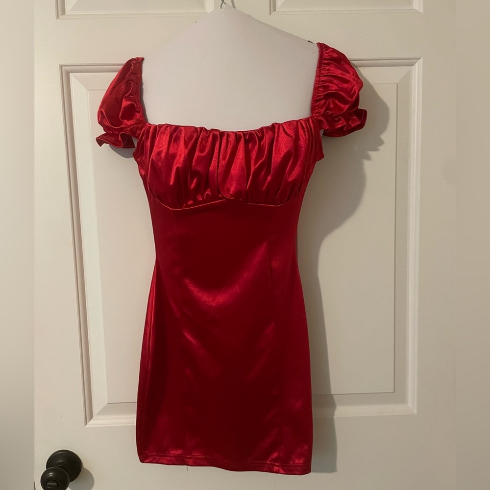 Windsor Vibrant Red Satin Dress